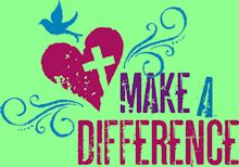 Make a difference - heart with cross and dove