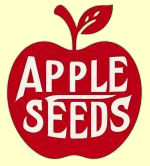 Red Apple with Apple Seeds logo