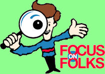 Man with magnifying glass up to his eye - Focus on Folks