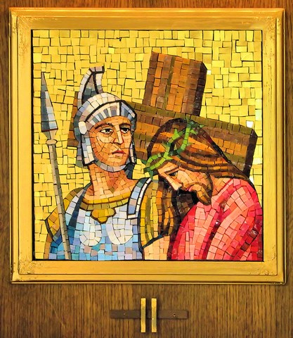 Second Station of the Cross mosaic - St. Francis Friary Chapel, Loretto PA