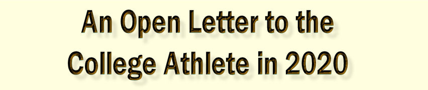 An Open Letter to the College Athlete in 2020
