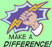 Make a Difference! - holding bolt of lightning