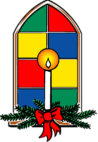 candle and stained glass window