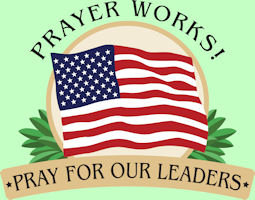 Prayer Workd - Pray for Our Leaders with USA flag