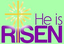 He is Risen with golden Resurrection Cross