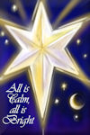 Bright star on night sky - All is calm. all is bright